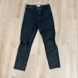 Abercrombie & Fitch washed black High Rise Jeans